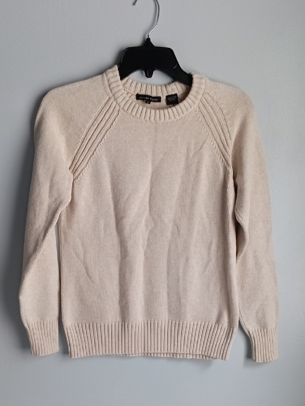 Jeanne Pierre Cotton Crewneck Sweater Color Oatmeal